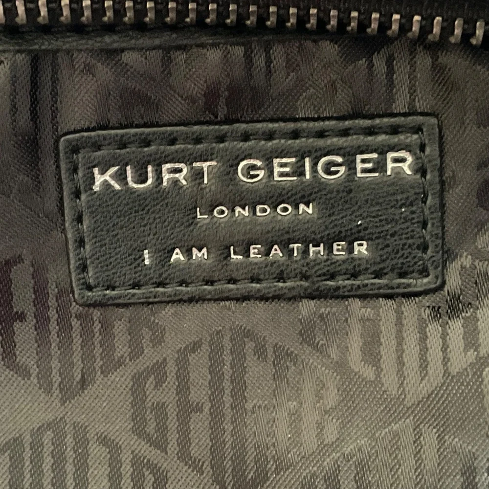 Kurt Geiger London Kensington Soft Quilted Black Leather Crossbody Clutch